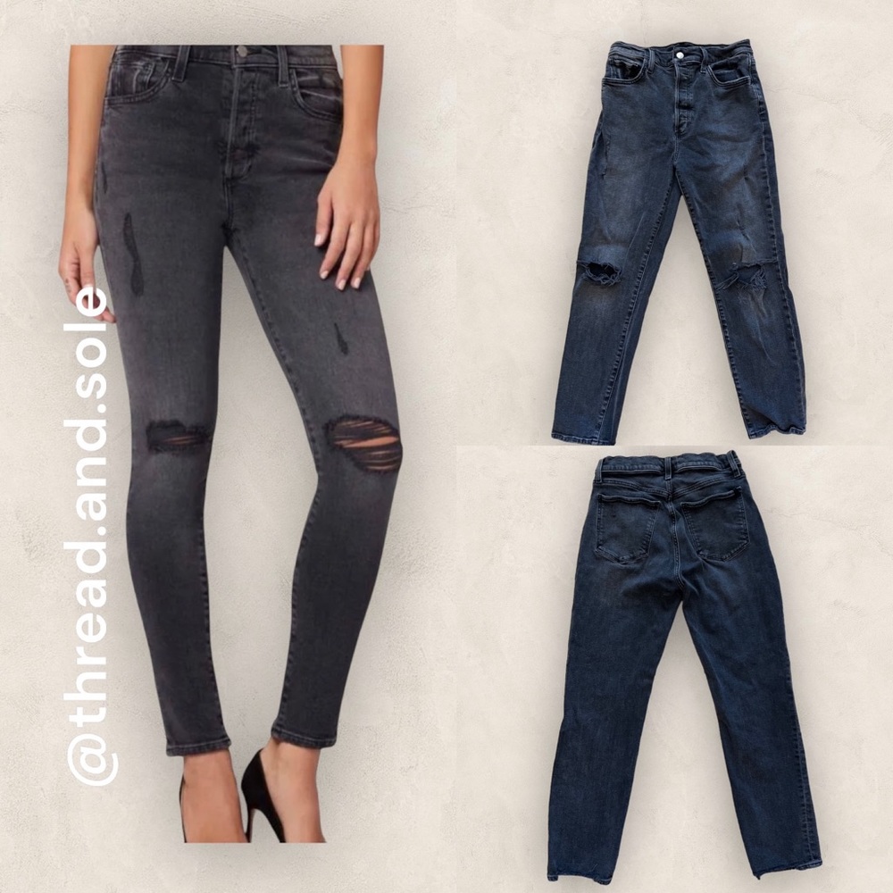 Joe's Jeans Women's Straight Leg in Black and Dark Blue